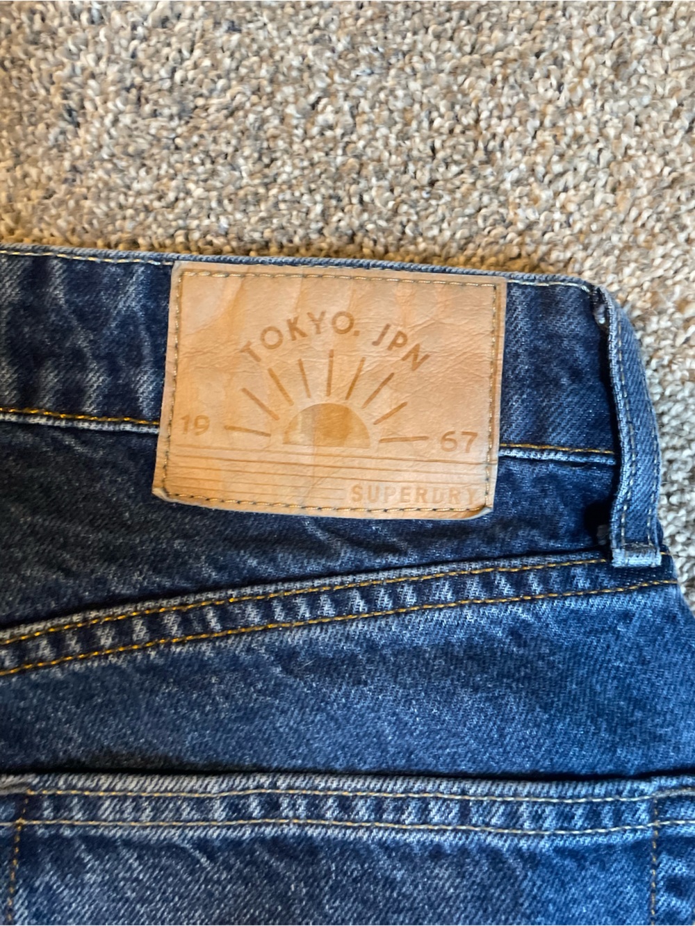 Superdry Men's Dark Blue Jeans - Classic Straight Fit Size 33/32 - Picture 4 of 4